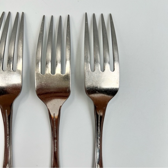 Vintage Oneida WMA Rogers Huntington Stainless Flatware Dinner Fork Set of 5 - Picture 10 of 10